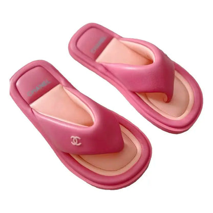 Leather Pool Slides